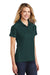 Sport-Tek L474 Womens Dri-Mesh Moisture Wicking Short Sleeve Polo Shirt Dark Green Model 3q