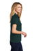 Sport-Tek L474 Womens Dri-Mesh Moisture Wicking Short Sleeve Polo Shirt Dark Green Model Side