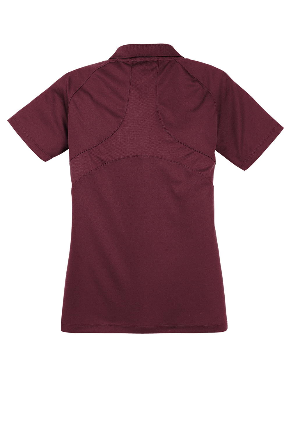 Sport-Tek L474 Womens Dri-Mesh Moisture Wicking Short Sleeve Polo Shirt Maroon Flat Back