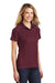 Sport-Tek L474 Womens Dri-Mesh Moisture Wicking Short Sleeve Polo Shirt Maroon Model 3q