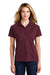 Sport-Tek L474 Womens Dri-Mesh Moisture Wicking Short Sleeve Polo Shirt Maroon Model Front