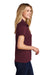 Sport-Tek L474 Womens Dri-Mesh Moisture Wicking Short Sleeve Polo Shirt Maroon Model Side