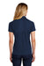 Sport-Tek L474 Womens Dri-Mesh Moisture Wicking Short Sleeve Polo Shirt Navy Blue Model Back