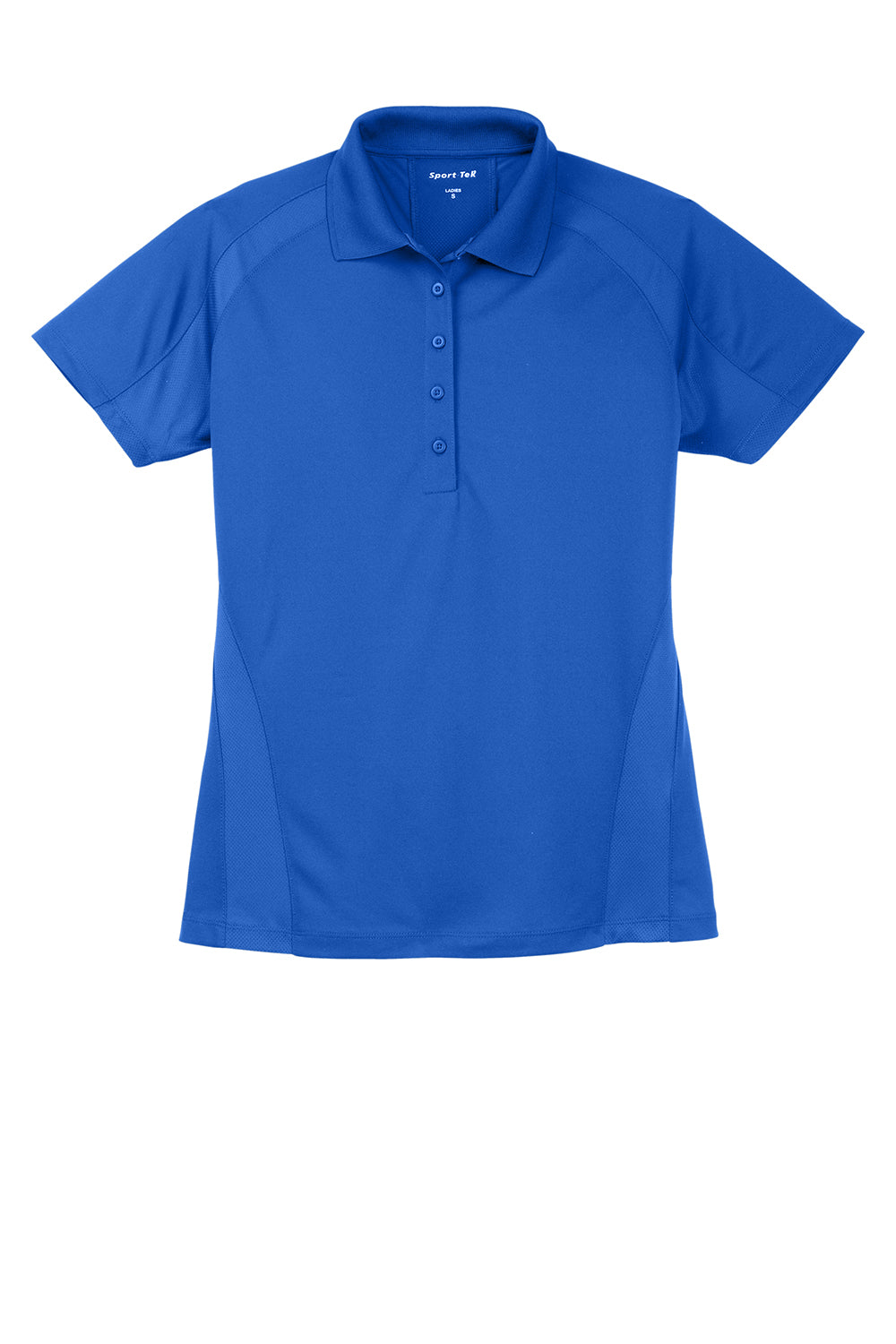 Sport-Tek L474 Womens Dri-Mesh Moisture Wicking Short Sleeve Polo Shirt Royal Blue Flat Front