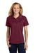 Sport-Tek L475 Womens Dry Zone Moisture Wicking Short Sleeve Polo Shirt Maroon Model Front