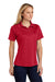 Sport-Tek L475 Womens Dry Zone Moisture Wicking Short Sleeve Polo Shirt True Red Model 3q