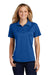 Sport-Tek L475 Womens Dry Zone Moisture Wicking Short Sleeve Polo Shirt True Royal Blue Model Front