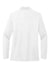 Port Authority L500LS Womens Silk Touch Wrinkle Resistant Long Sleeve Polo Shirt White Flat Back