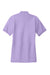 Port Authority L500 Womens Silk Touch Wrinkle Resistant Short Sleeve Polo Shirt Bright Lavender Purple Flat Back