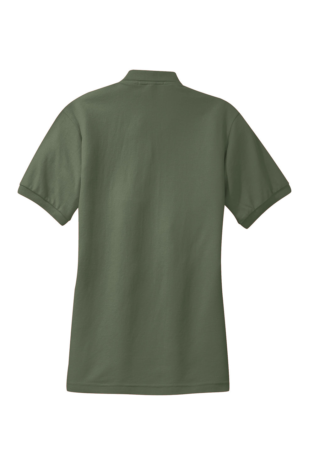 Port Authority L500 Womens Silk Touch Wrinkle Resistant Short Sleeve Polo Shirt Clover Green Flat Back