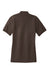 Port Authority L500 Womens Silk Touch Wrinkle Resistant Short Sleeve Polo Shirt Coffee Bean Brown Flat Back