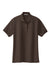 Port Authority L500 Womens Silk Touch Wrinkle Resistant Short Sleeve Polo Shirt Coffee Bean Brown Flat Front