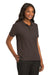 Port Authority L500 Womens Silk Touch Wrinkle Resistant Short Sleeve Polo Shirt Coffee Bean Brown Model 3q