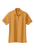 Port Authority L500 Womens Silk Touch Wrinkle Resistant Short Sleeve Polo Shirt Gold Flat Front