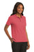 Port Authority L500 Womens Silk Touch Wrinkle Resistant Short Sleeve Polo Shirt Hibiscus Pink Model 3q