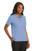 Port Authority L500 Womens Silk Touch Wrinkle Resistant Short Sleeve Polo Shirt Light Blue Model 3q