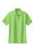 Port Authority L500 Womens Silk Touch Wrinkle Resistant Short Sleeve Polo Shirt Lime Green Flat Front