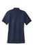 Port Authority L500 Womens Silk Touch Wrinkle Resistant Short Sleeve Polo Shirt Navy Blue Flat Back