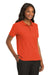 Port Authority L500 Womens Silk Touch Wrinkle Resistant Short Sleeve Polo Shirt Orange Model 3q