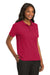 Port Authority L500 Womens Silk Touch Wrinkle Resistant Short Sleeve Polo Shirt Red Model 3q