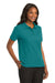 Port Authority L500 Womens Silk Touch Wrinkle Resistant Short Sleeve Polo Shirt Teal Green Model 3q