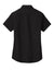 Port Authority L508 Womens Easy Care Wrinkle Resistant Short Sleeve Button Down Shirt Black Flat Back