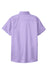 Port Authority L508 Womens Easy Care Wrinkle Resistant Short Sleeve Button Down Shirt Bright Lavender Purple Flat Back