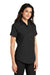 Port Authority L508 Womens Easy Care Wrinkle Resistant Short Sleeve Button Down Shirt Black Model 3q