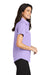 Port Authority L508 Womens Easy Care Wrinkle Resistant Short Sleeve Button Down Shirt Bright Lavender Purple Model Side