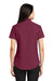 Port Authority L508 Womens Easy Care Wrinkle Resistant Short Sleeve Button Down Shirt Burgundy Model Back