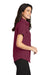 Port Authority L508 Womens Easy Care Wrinkle Resistant Short Sleeve Button Down Shirt Burgundy Model Side