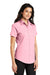 Port Authority L508 Womens Easy Care Wrinkle Resistant Short Sleeve Button Down Shirt Light Pink Model 3q