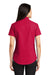 Port Authority L508 Womens Easy Care Wrinkle Resistant Short Sleeve Button Down Shirt Red Model Back