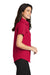 Port Authority L508 Womens Easy Care Wrinkle Resistant Short Sleeve Button Down Shirt Red Model Side