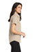 Port Authority L508 Womens Easy Care Wrinkle Resistant Short Sleeve Button Down Shirt Stone Brown Model Side