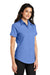 Port Authority L508 Womens Easy Care Wrinkle Resistant Short Sleeve Button Down Shirt Ultramarine Blue Model 3q