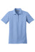 Port Authority L510 Womens Moisture Wicking Short Sleeve Polo Shirt Light Blue Flat Front