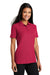 Port Authority L510 Womens Moisture Wicking Short Sleeve Polo Shirt Red Model 3q