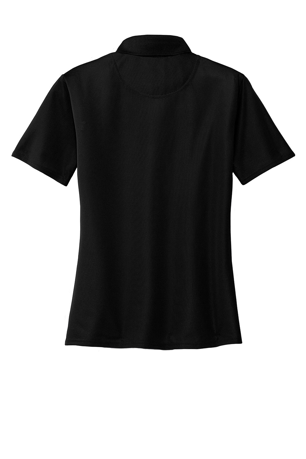 Port Authority L525 Womens Dry Zone Moisture Wicking Short Sleeve Polo Shirt Black Flat Back