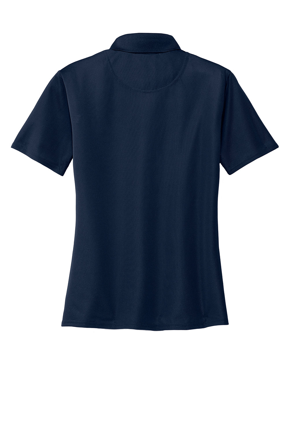 Port Authority L525 Womens Dry Zone Moisture Wicking Short Sleeve Polo Shirt Navy Blue Flat Back