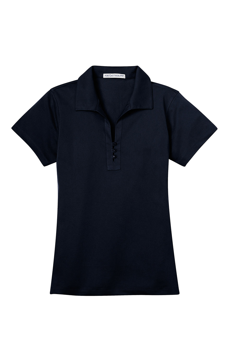 Port Authority L527 Womens Tech Moisture Wicking Short Sleeve Polo Shirt Dark Navy Blue Flat Front