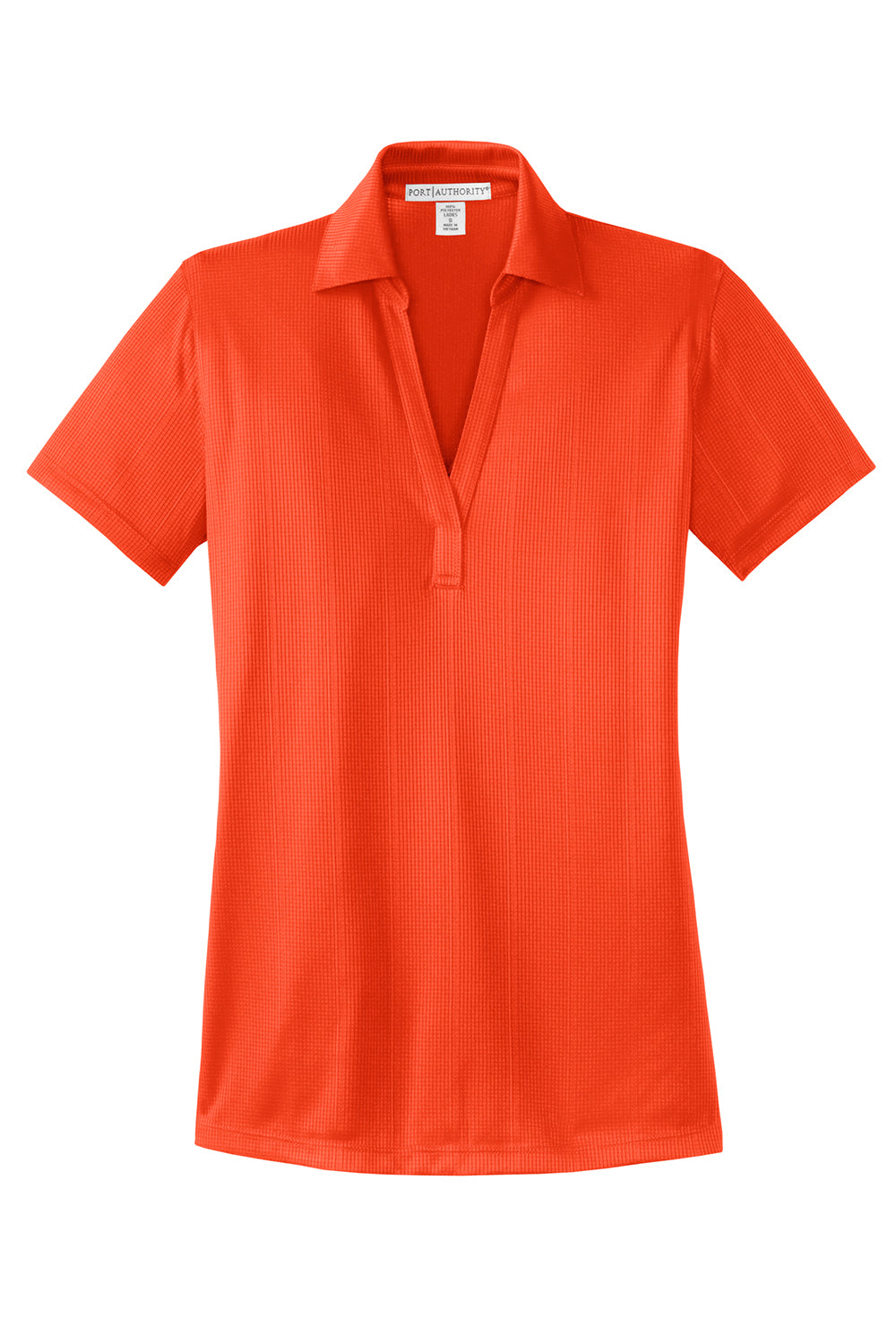 Port Authority L528 Womens Performance Moisture Wicking Short Sleeve Polo Shirt Autumn Orange Flat Front