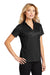 Port Authority L528 Womens Performance Moisture Wicking Short Sleeve Polo Shirt Black Model 3q