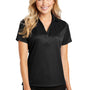 Port Authority Womens Performance Moisture Wicking Short Sleeve Polo Shirt - Black