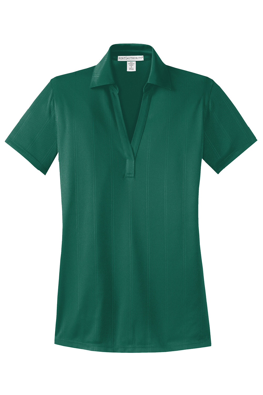 Port Authority L528 Womens Performance Moisture Wicking Short Sleeve Polo Shirt Green Glen Flat Front