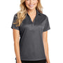 Port Authority Womens Performance Moisture Wicking Short Sleeve Polo Shirt - Smoke Grey