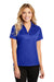 Port Authority L528 Womens Performance Moisture Wicking Short Sleeve Polo Shirt Hyper Blue Model Front