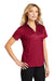 Port Authority L528 Womens Performance Moisture Wicking Short Sleeve Polo Shirt Rich Red Model 3q