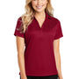 Port Authority Womens Performance Moisture Wicking Short Sleeve Polo Shirt - Rich Red