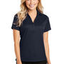 Port Authority Womens Performance Moisture Wicking Short Sleeve Polo Shirt - True Navy Blue